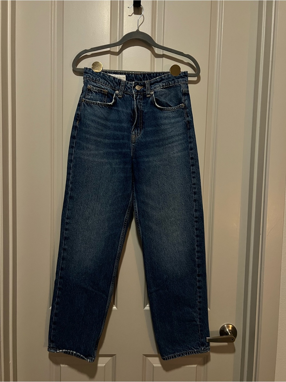 Zara Dark Blue Straight Leg Women's Jeans